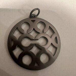 Coach metal hang tag 2” diameter